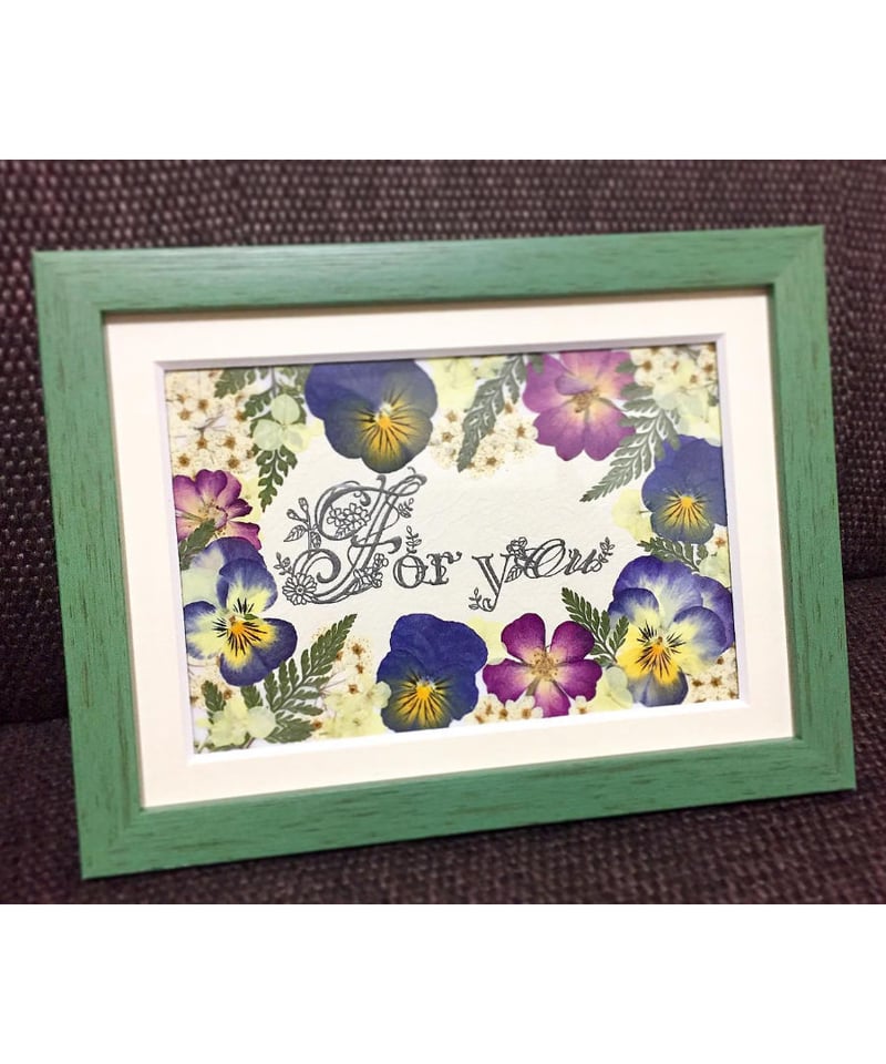 花 SAIKA 押し花アートボタニカルビオラ　M額 SAIKA ビオラ ボタニカル押し花アレンジM額 | 押し花 Shop