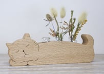 「 おひるね猫の一輪挿し ３ 」～お部屋に癒しを