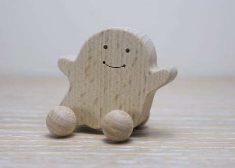 「 おばけのミニカー 」～ちいさな木のおもちゃ