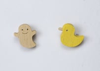 「 おばけとひよこのブローチ 」～子供にも大人にも人気