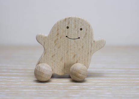 「 おばけのミニカー 」～ちいさな木のおもちゃ