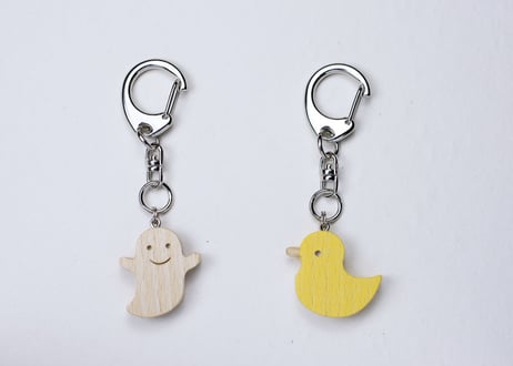 「 おばけとひよこのキーホルダー 」～子供にも大人にも人気