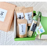 煎茶200g &和紅茶リーフ＆ほうじ茶ティーバッグ＆フィルターインボトルのギフトセット