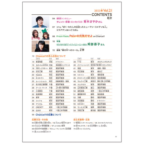 Chance!!Vol.21（2023年春号）