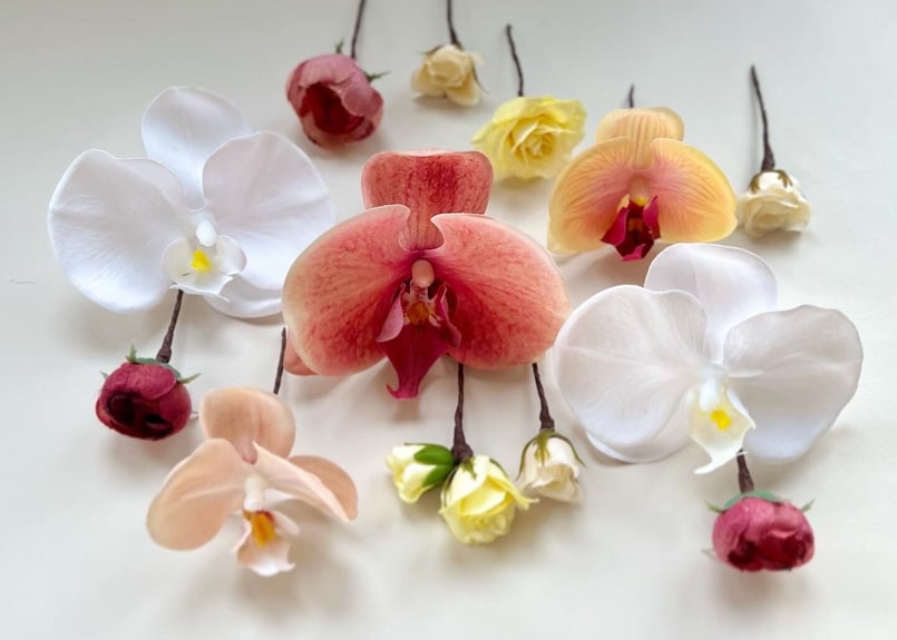 【まーさん様】専用　オーダー髪飾り② 8月末以後納品】オーダーヘッドパーツ 1パターン | CHIC FLOWER