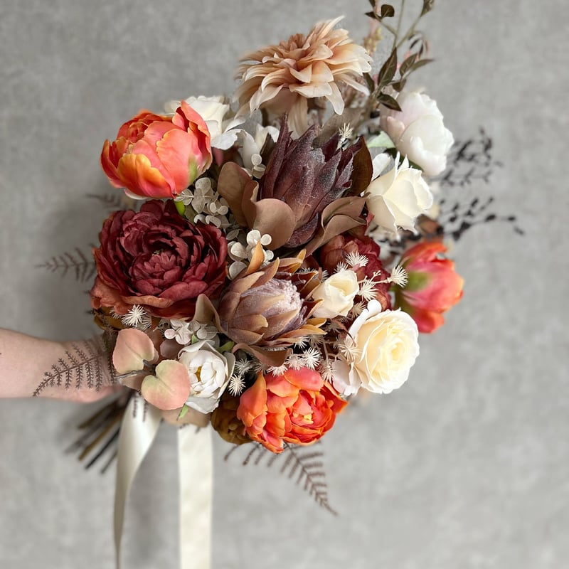 【新品】ブーケ・ブートニア・ヘッドパーツセット アーティフィシャルフラワーブーケ ブーケ ブートニア ヘッドパーツ フラワー付き