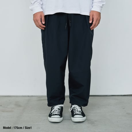 WATER REPELLENT TAPERED STRETCH TRACK PANTS (BLACK)