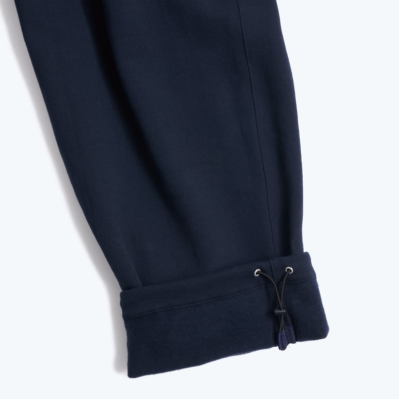 TUCK WIDE SWEAT PANTS (DARK NAVY) | UNTRACE