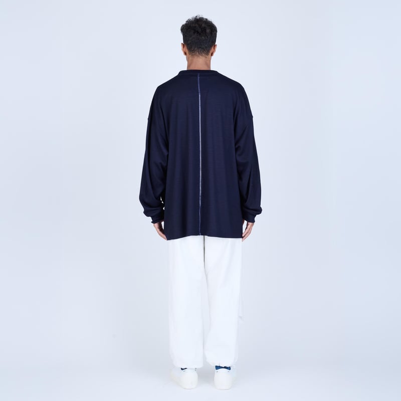 最終価格　UNTRACE 長袖カットソー SS_24 サイズ1　ダークネイビー 最終価格 UNTRACE 長袖カットソー SS_24 サイズ1 ダークネイビー 最終