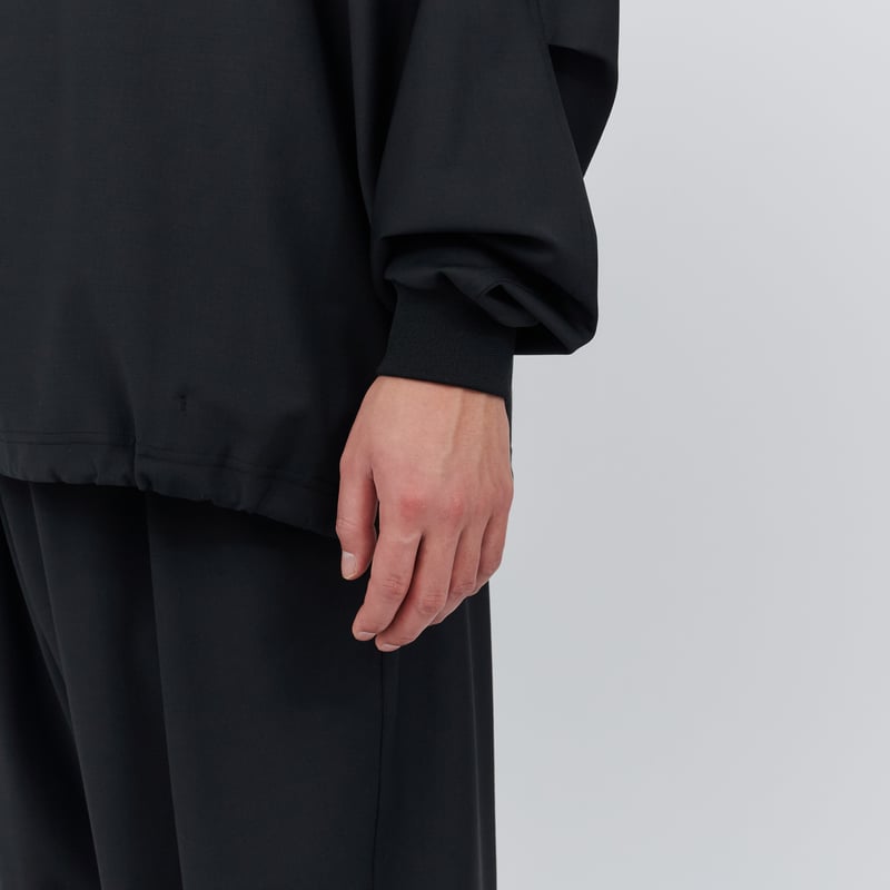 WASHABLE TROPICAL SMOCK L/S (BLACK) | UNTRACE