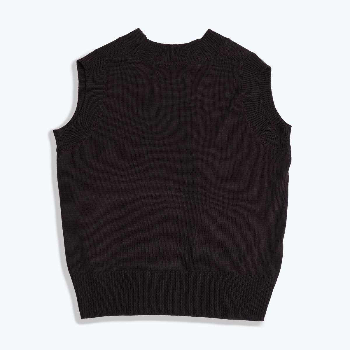 JAZZ V-NECK KNIT VEST (BROWN) | UNTRACE