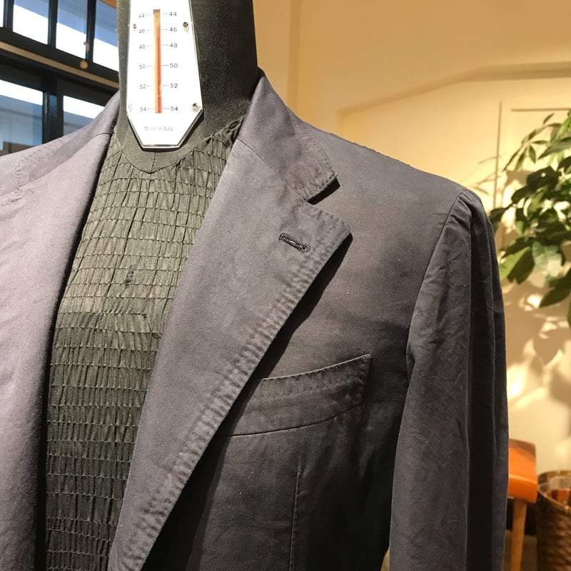 Navy washed cotton suit | Sartoria Raffaniello