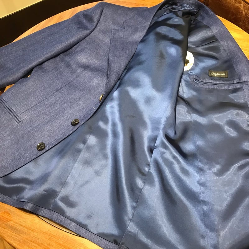 Raffaniello ネイビー　ジャケット Navy Herringbone jacket | Sartoria Raffaniello