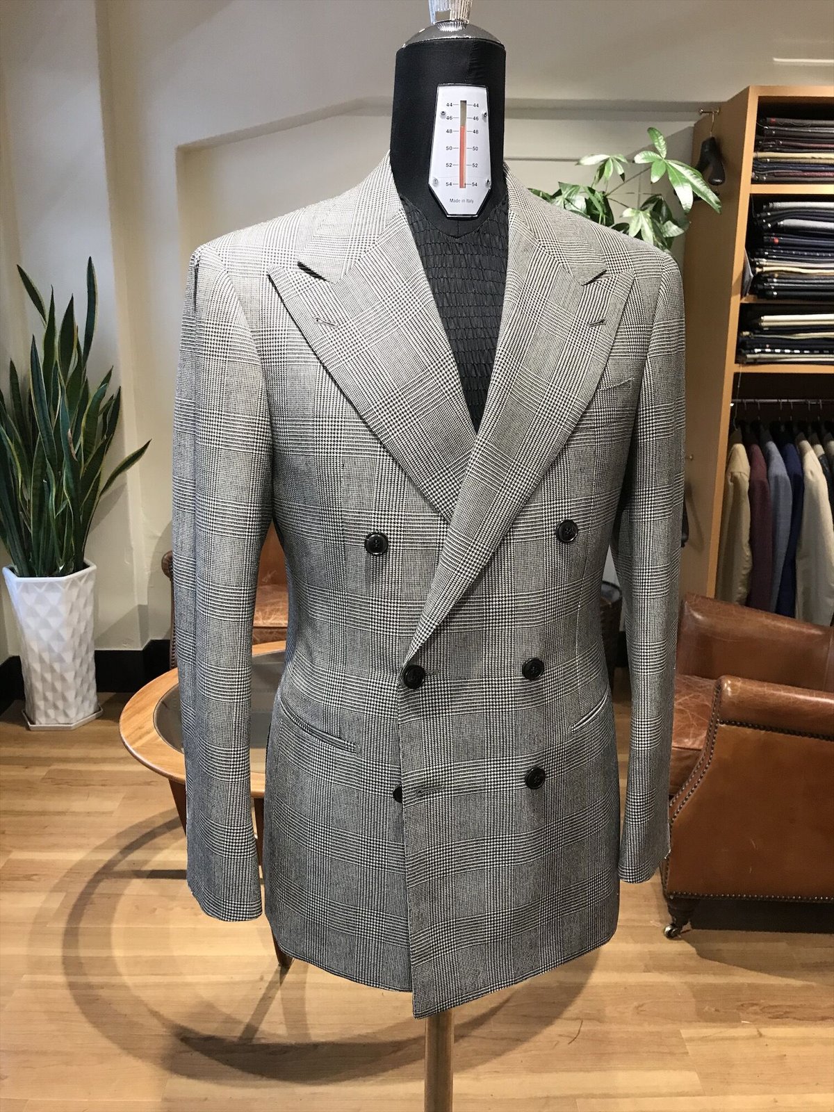専用MABRO マブロ × 伊・デルフィノ グレンチェックダブルスーツ50未使用 Vintage Check DB suit. | Sartoria Raffaniello