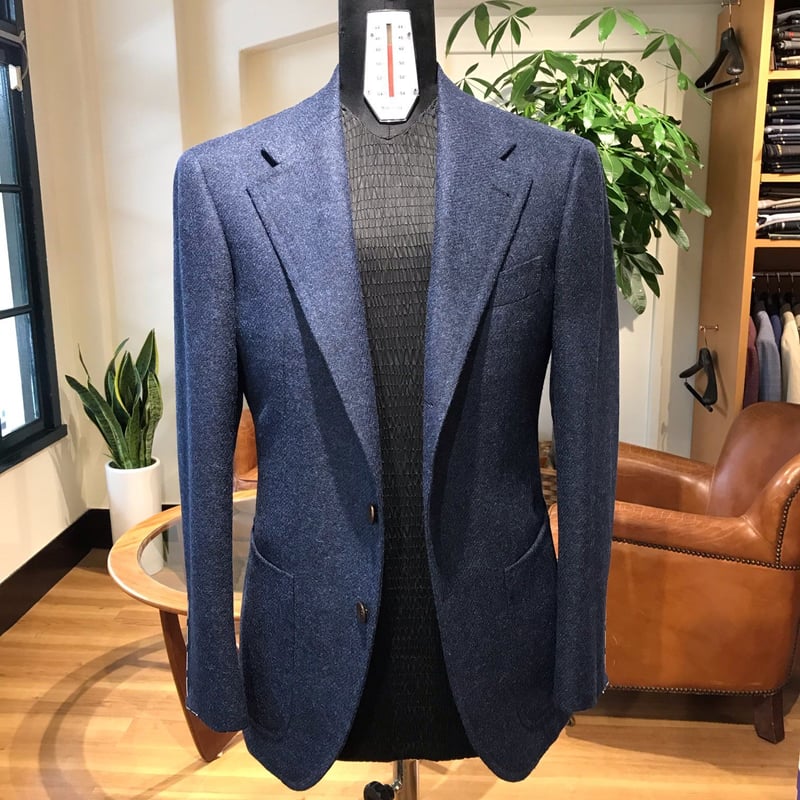 Blue tweed jacket | Sartoria Raffaniello