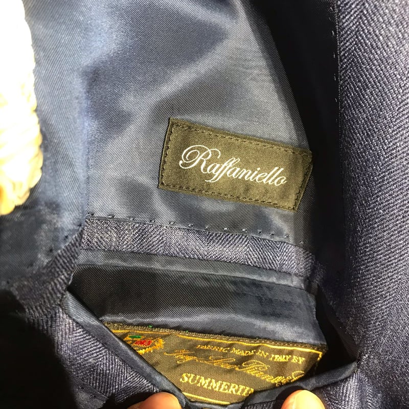 Navy Herringbone jacket | Sartoria Raffaniello