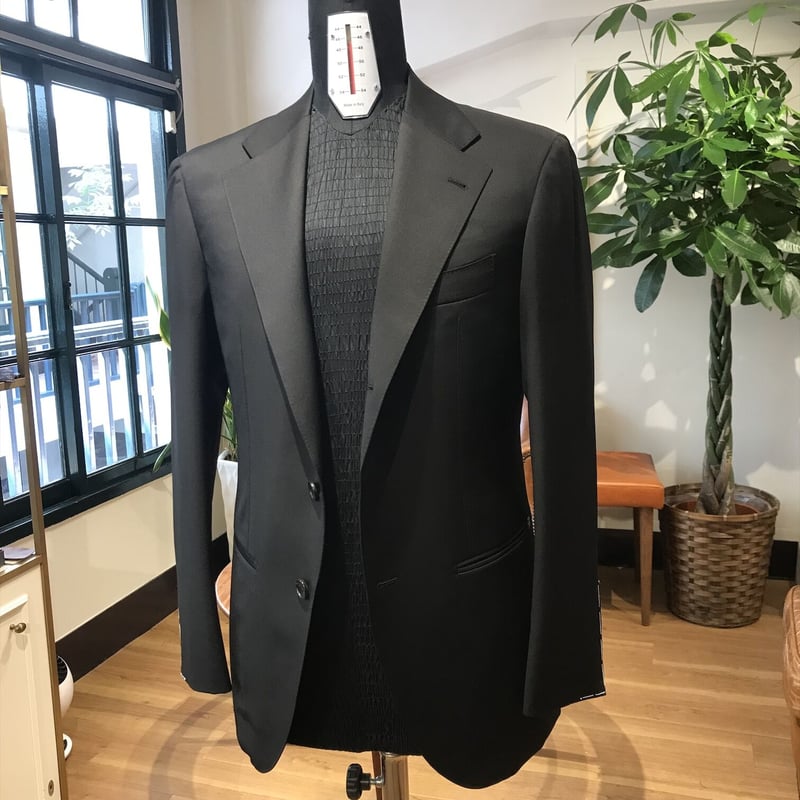Sartoria Raffaniello スーツ新品　ドーメル　Sportex Black Formal Suit | Sartoria Raffaniello
