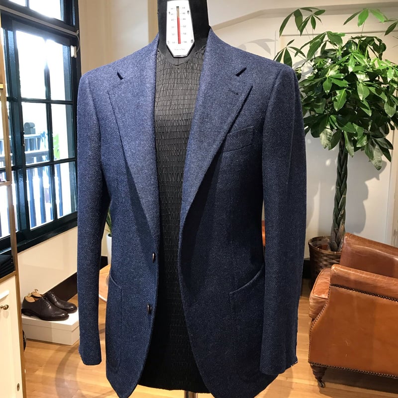 Blue tweed jacket | Sartoria Raffaniello