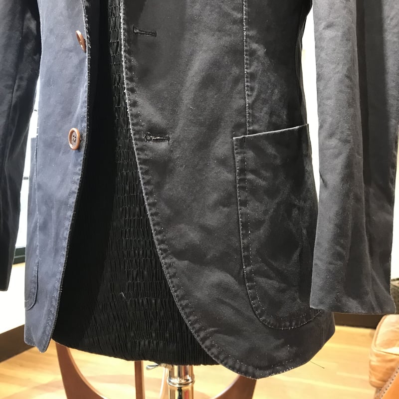 Raffaniello ネイビー　ジャケット Washed Cotton Jacket（Navy) | Sartoria Raffaniello