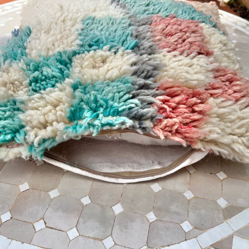 モロッコ　ブジャド　ラグ　絨毯　クッション　プフ モロッコ プフ pouf ブジャド オットマン クッション 5 | Boawid