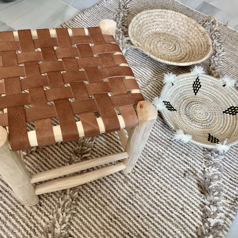 本革スツール～Woven leather stool～ CT130-1-BK6A9481.jpg