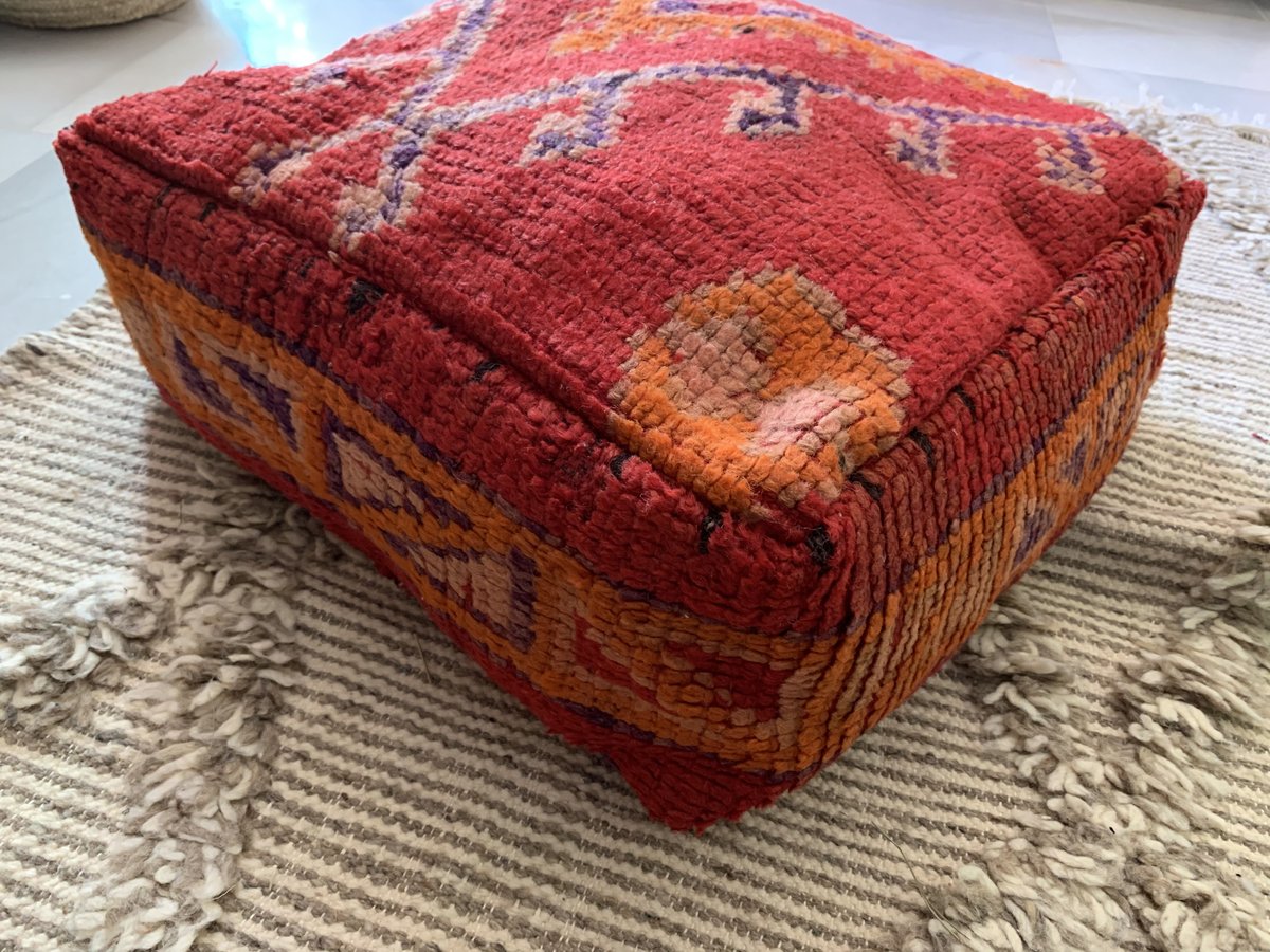 モロッコ プフ pouf ブジャド オットマン ラグ クッション マラケシュ