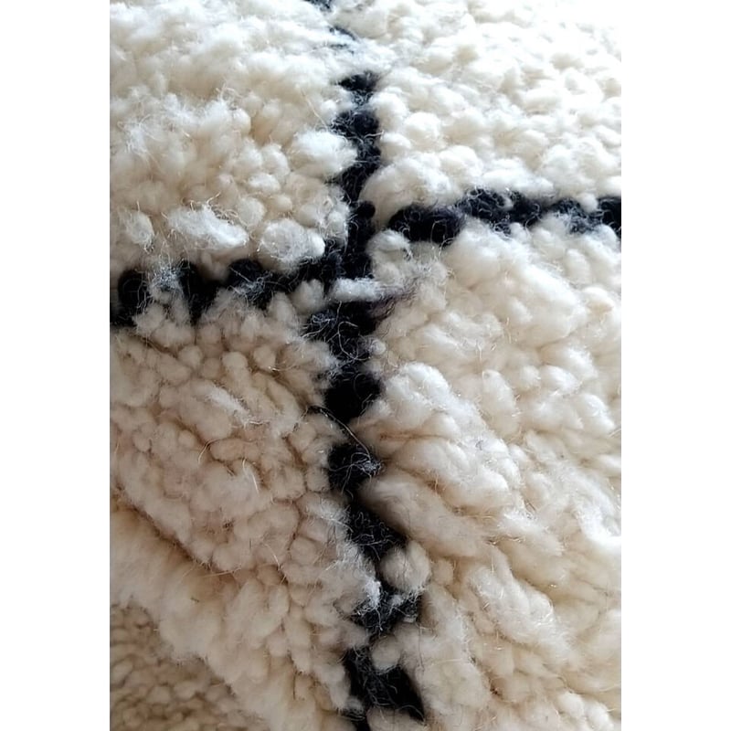 モロッコ ベニワレン Beniourain クッションカバー 黒 1 | Boawid