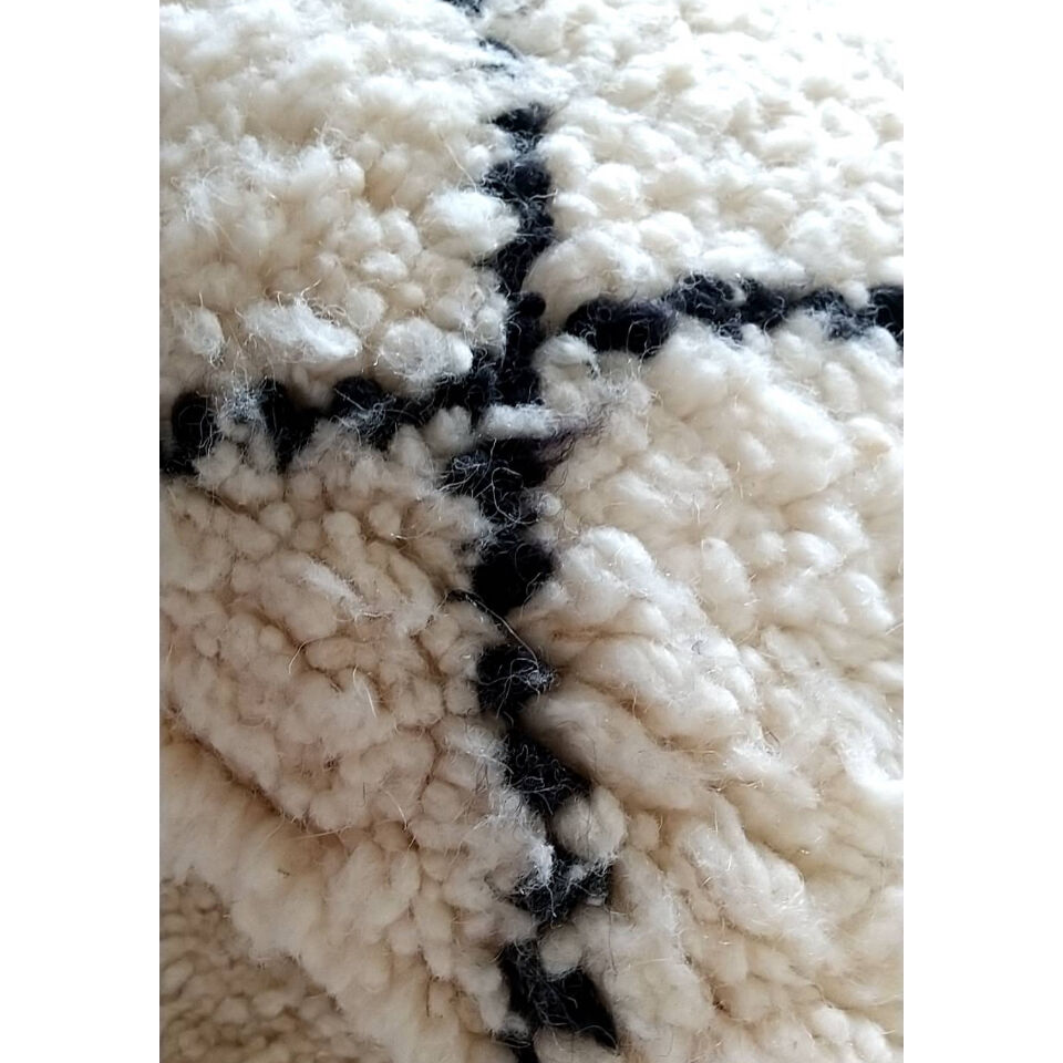 モロッコ ベニワレン Beniourain クッションカバー 黒 1 | Boawid