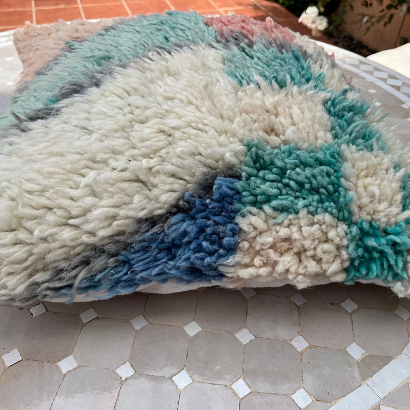 モロッコ ブジャド クッション クッションカバー プフ ラグ 191 | Boawid