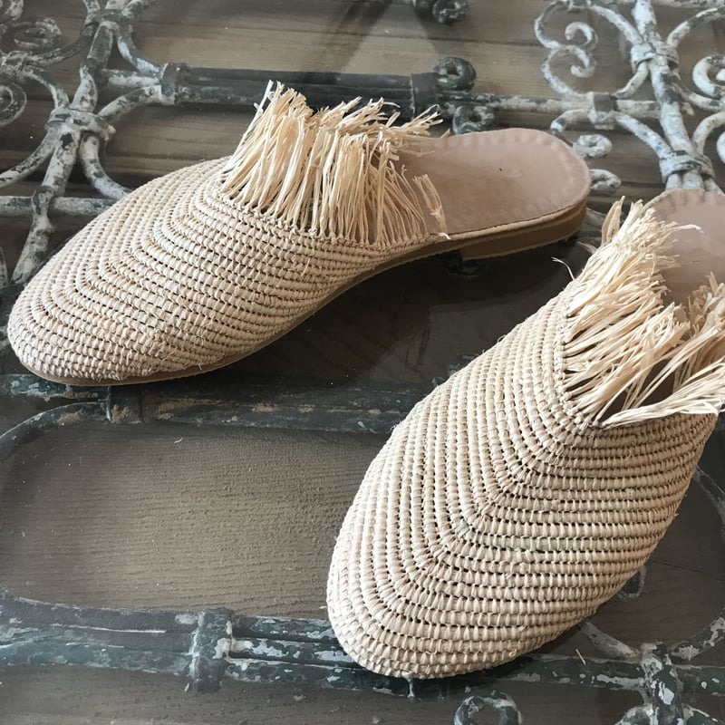 モロッコ ラフィアシューズ サンダル 5 | Boawid