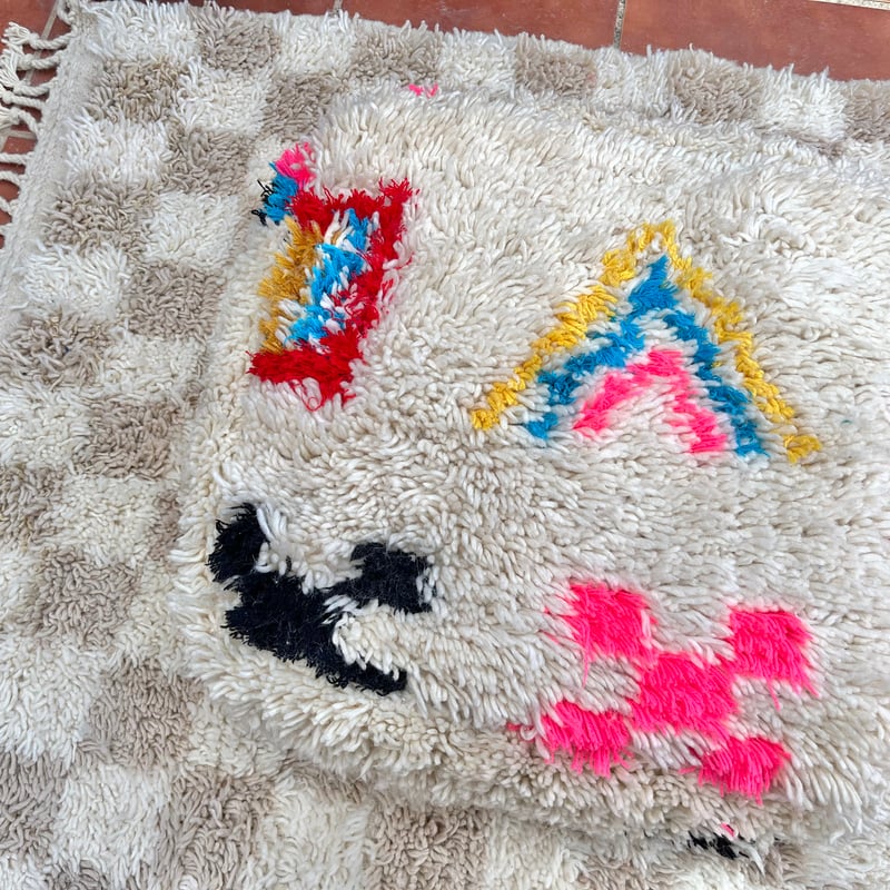 モロッコ プフ pouf アジラル オットマン クッション ラグ 139 | Boawid