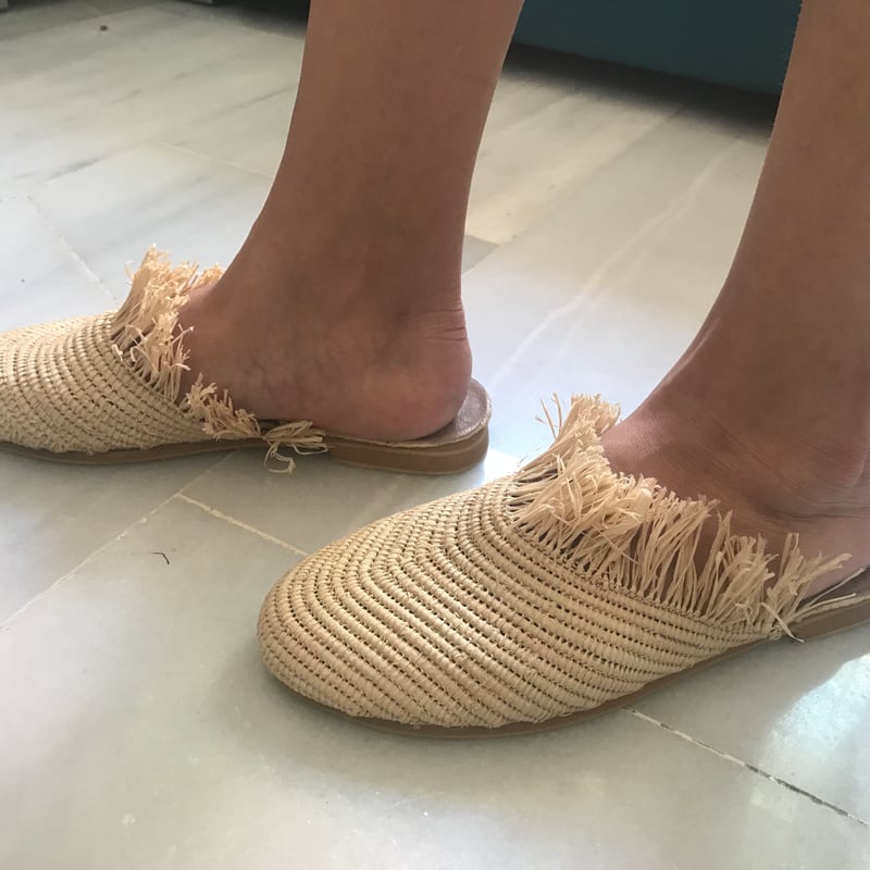 モロッコ ラフィアシューズ サンダル 5 | Boawid