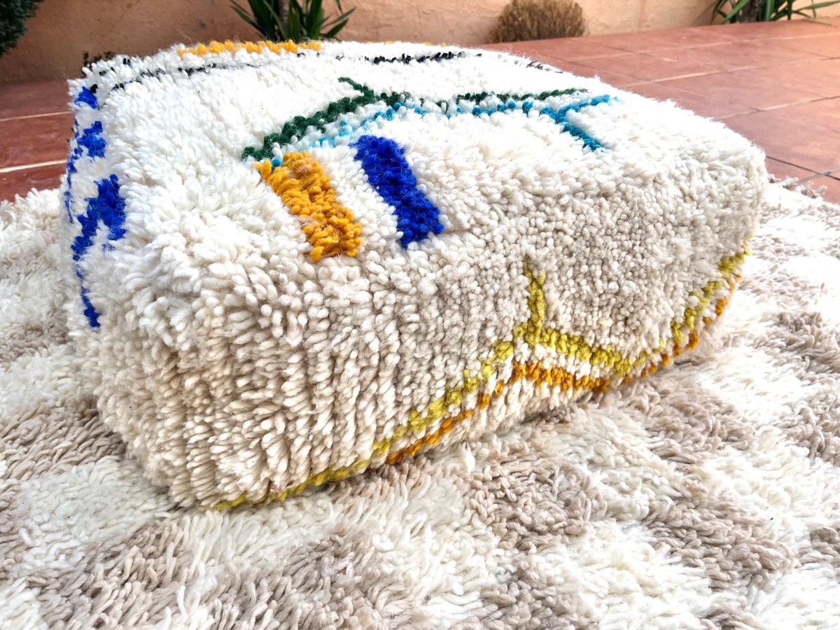 モロッコプフpouf アジラルオットマン クッションラグ142