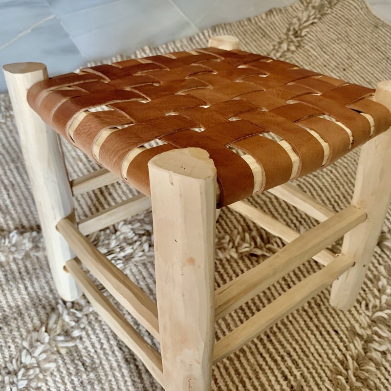 モロッコ 牛革 スツール stool 椅子 1 | Boawid
