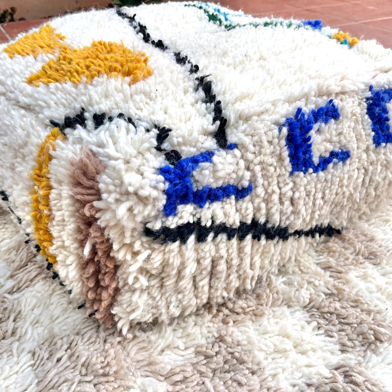 モロッコ プフ pouf アジラル オットマン クッション ラグ 135