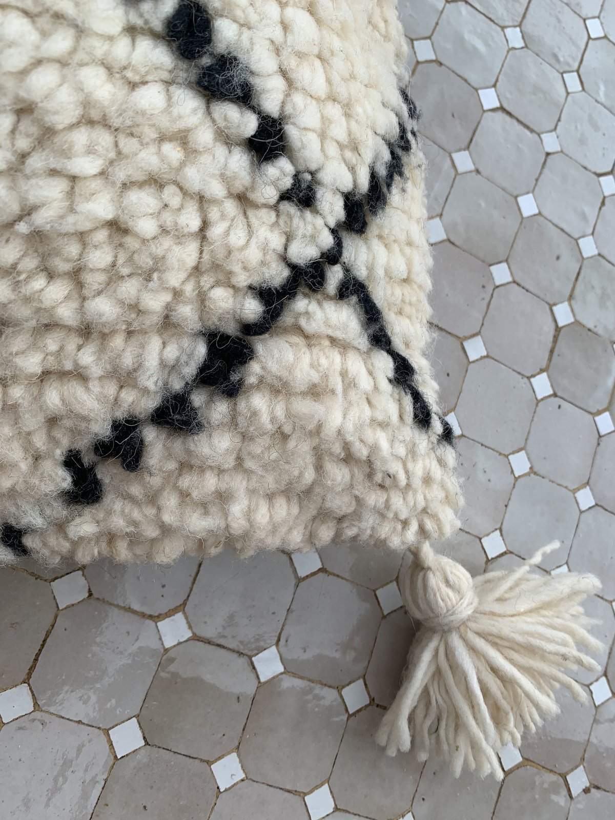 モロッコ ベニワレン Beniourain クッションカバー 白 1 | Boawid