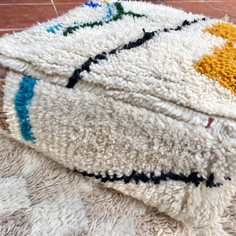 モロッコ プフ pouf アジラル オットマン クッション ラグ 135