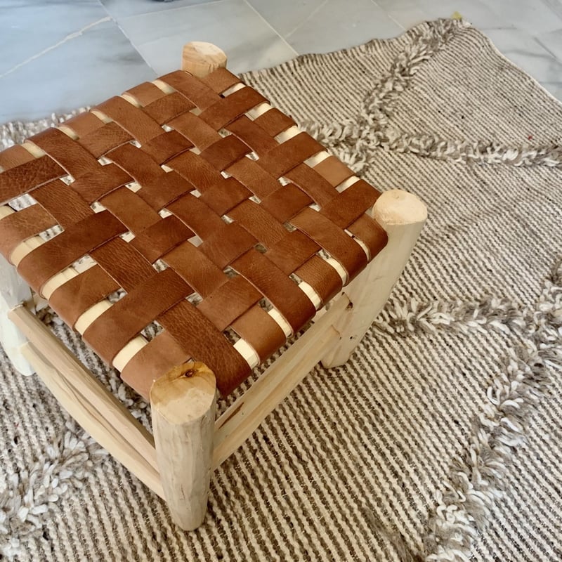 モロッコ 牛革 スツール stool 椅子 2 | Boawid