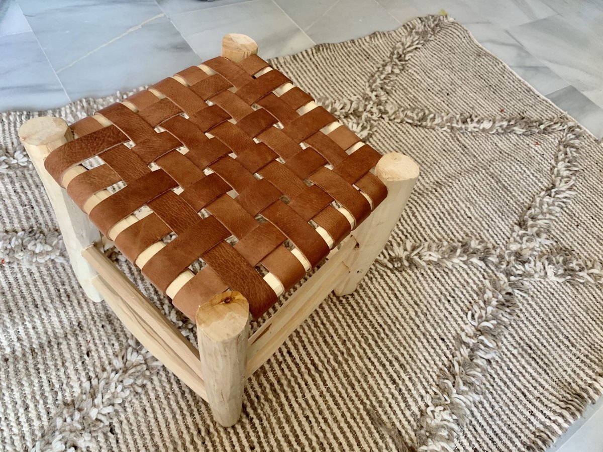 モロッコ 牛革 スツール stool 椅子 2 | Boawid