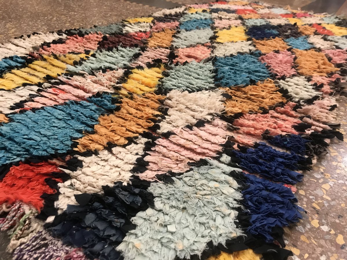 モロッコラグボシャルウィットzindekh イエロー