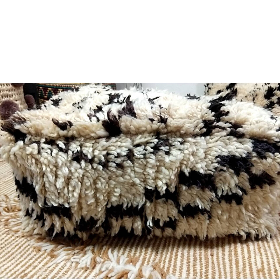 モロッコプフ　プフ　オットマン　クッションカバー　モロッコラグ　ビンテージ モロッコ プフ pouf ベニワレン ビンテージ オットマン
