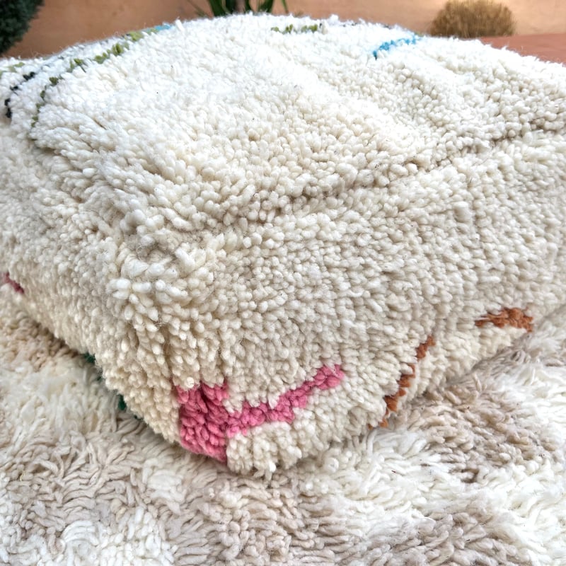 モロッコ プフ pouf アジラル オットマン クッション ラグ 138
