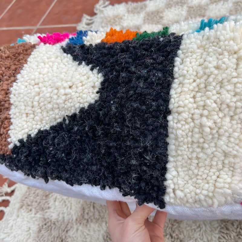 モロッコ プフ pouf アジラル オットマン クッション ラグ 136