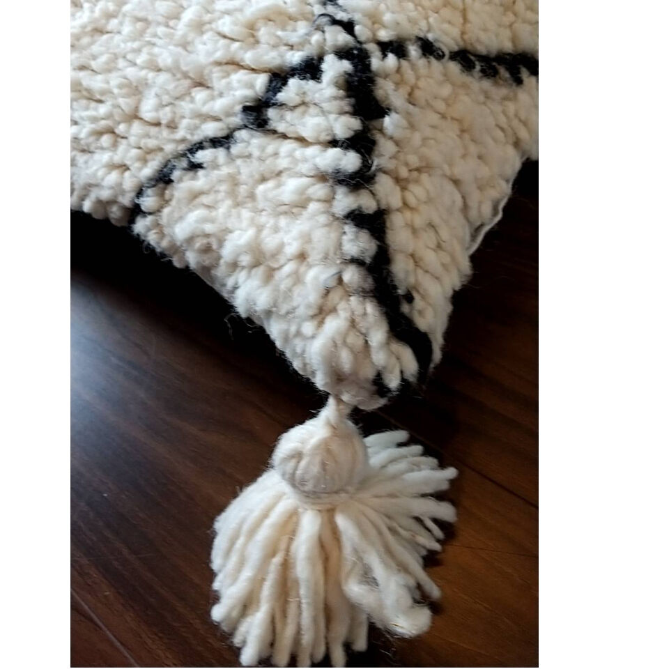 ベニワレン　クッションカバー　2個セット　モロッコ モロッコ ベニワレン Beniourain クッションカバー 白 2 | Boawid