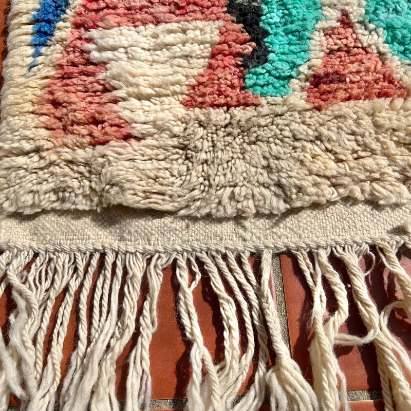 モロッコ ラグ カーペット 絨毯 アジラル ベニワレン多色幾何学模様 3 モロッコ ラグ カーペット 絨毯 アジラル ベニワレン多色幾何学模様 3