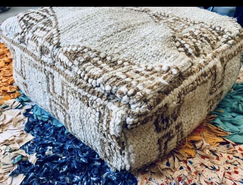 モロッコ ベニワレン ビンテージ オットマン プフpouf 4 | Boawid