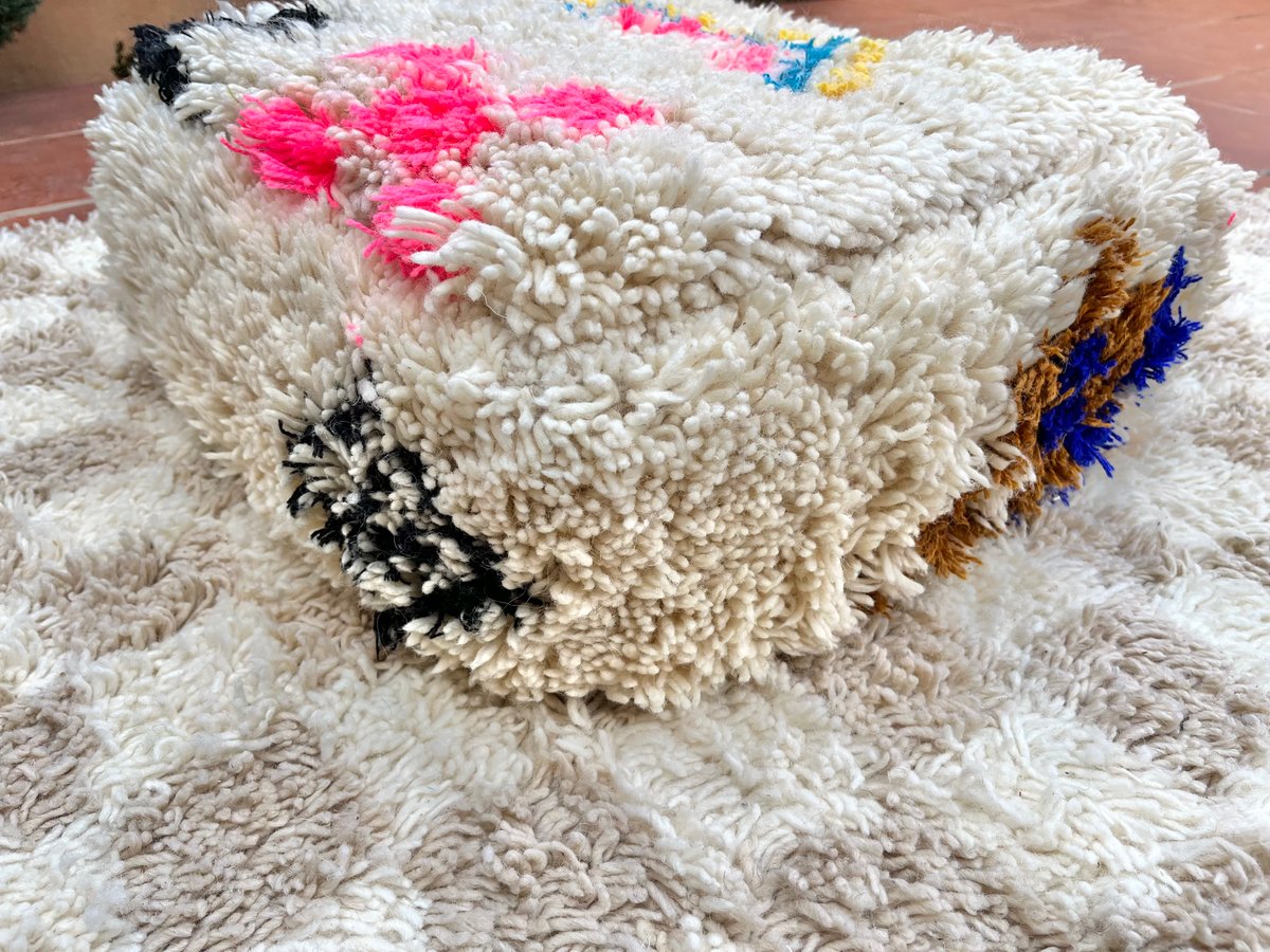 ★未使用 モロッコ プフ pouf アジラル　オットマン クッションラグ モロッコ プフ pouf アジラル オットマン クッション ラグ 139 | Boawid