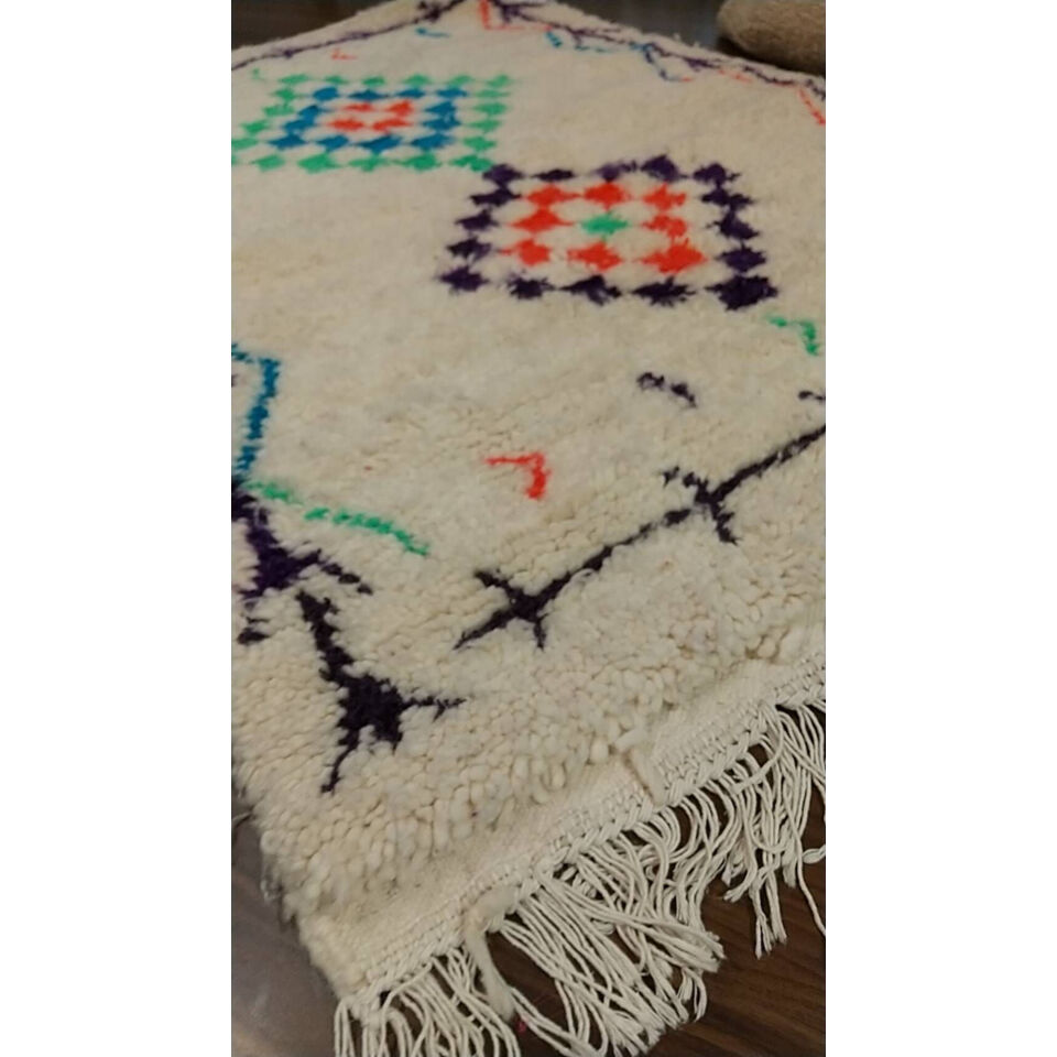 モロッコ ラグ rug アジラル ベニワレン 菱形 カラフル | Boawid