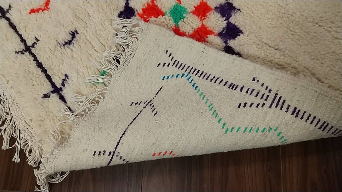 モロッコ ラグ rug アジラル ベニワレン 菱形 カラフル | Boawid