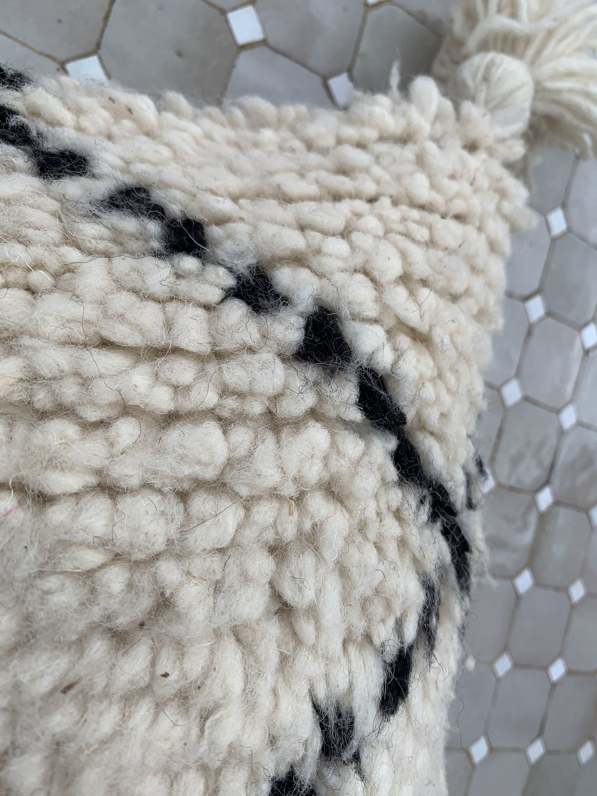 モロッコ ベニワレン Beniourain クッションカバー 白 1 | Boawid